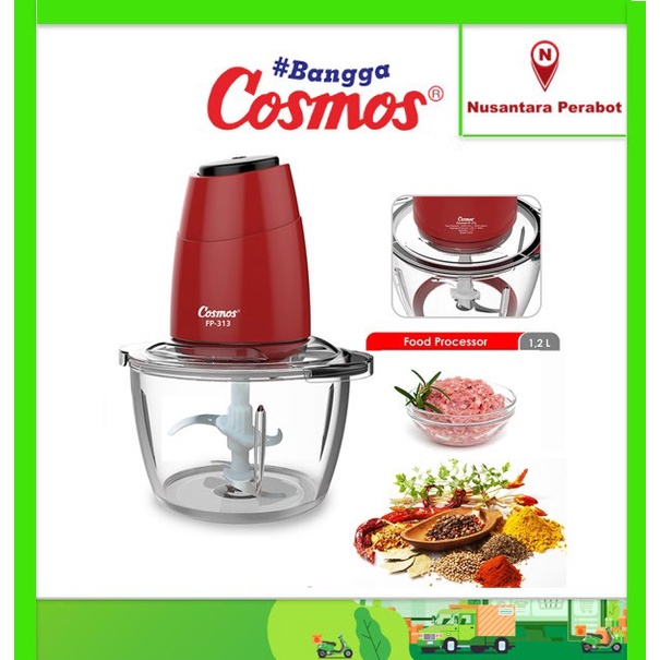 

COSMOS FP-313 Food Processor 1.2 Lt (Pengolah Bahan Makanan) - BARU