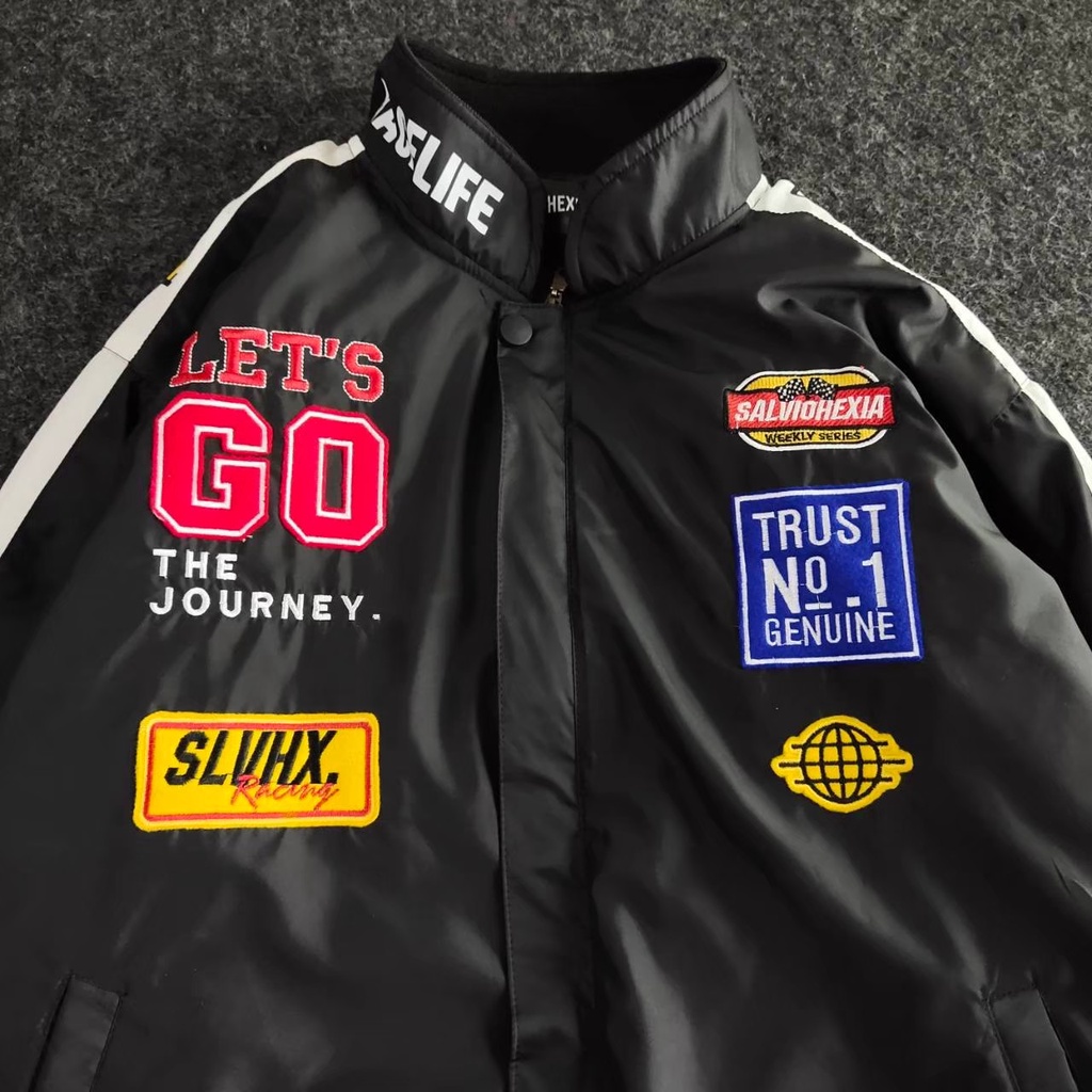 Jaket Nascar Slvhx Racing Team Jaket Salvio Hexia Jaket Parasut Salviohexia Jaket Pria Black Polet