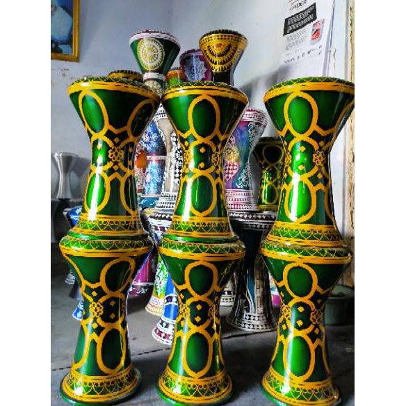 LANGSUNG KIRIM.. DARBUKA MURAH ALUMUNIUM 8INC MOTIF FULLSET