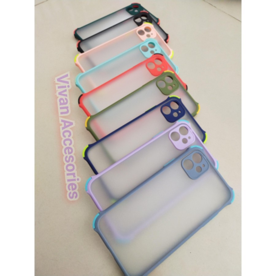 Case Iphone 11 Matte Colour ShockProof Anticrack