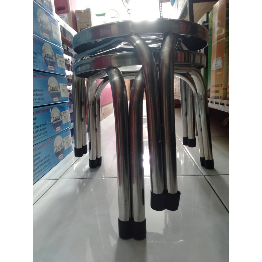 Kursi Stainless Bulat 30cm 2pcs