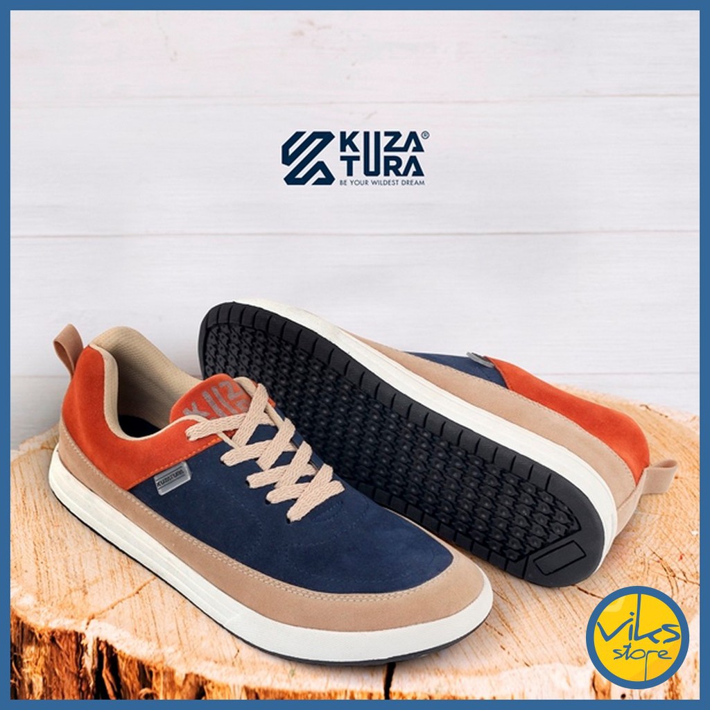 Sepatu Sneakers Shoes Pria Perempuan Cowok Cewek Unisex Tali Style Casual Distro Kuzatura Original Bahan Suede Lokal Premium Elegan