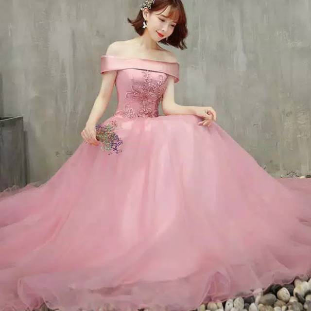 Gaun pengantin pink /wedding dress