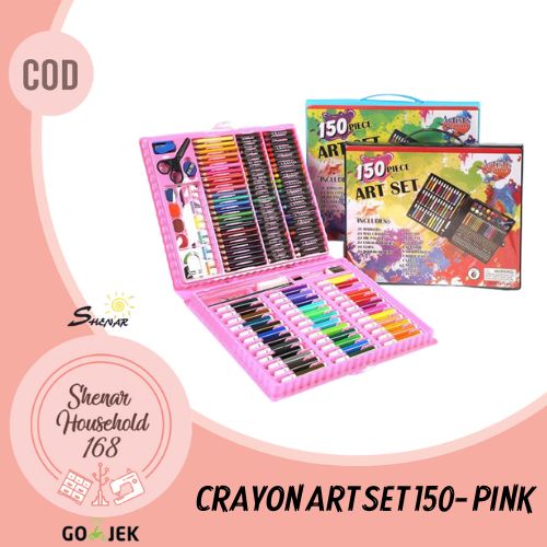 SHENAR , ART SET 150 PENSIL WARNA  ALAT TULIS GAMBAR SEKOLAH COLOURING SET CRAYON PEWARNA ANAK UNIK VIRAL ALAT WARNA SET SERBAGUNA LUCU - BISA COD