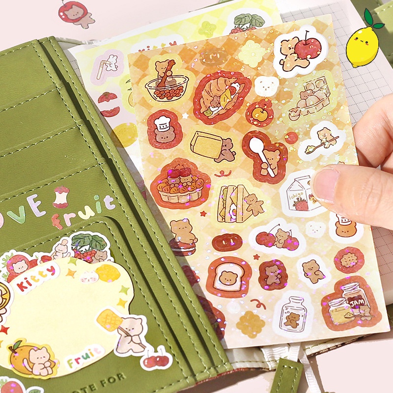 

Stiker Diary Lucu Cute Small World Hologram Diary Deco Stickers