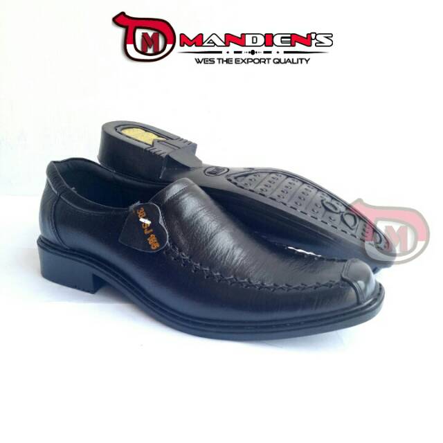 MANDIENS SJ155KY Sepatu Kulit Pantofel Pria Original MEDALI Export Quality