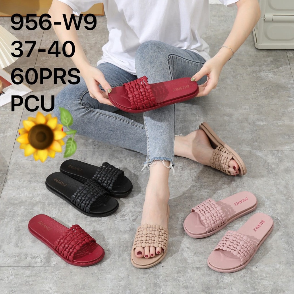 Sandal Karet Jelly Wedges Wanita import Model Terbaru Original Kekinian by AGUNG STYLE Balance 956-W9