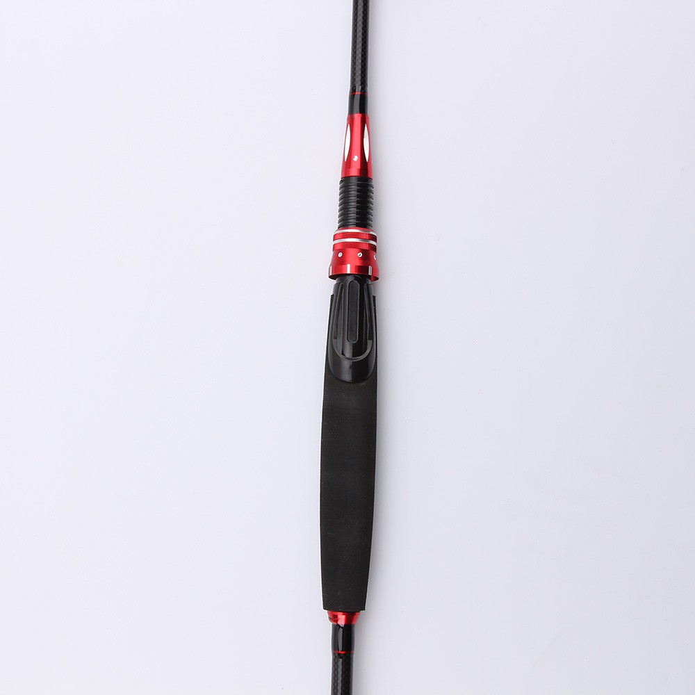 Kabinwang Joran Pancing Carbon Fiber 2 Segments 2.4M BLACK/RED