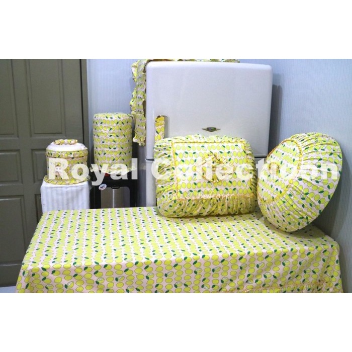 Taplak Meja Makan - Set Taplak Meja Makan / Gkm / Sofaset / Homeset Lemon