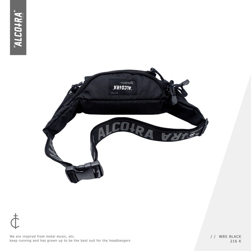 WB SMALL BLACK // WAISTBAG KECIL ALCOTRA // TAS PINGGANG ALCOTRA