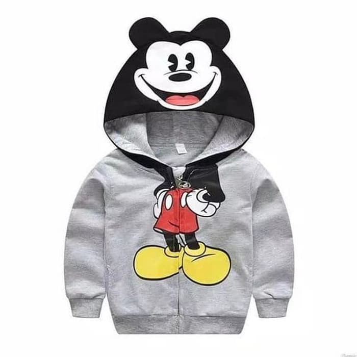 baju bayi Jaket hoodie mickey mouse head