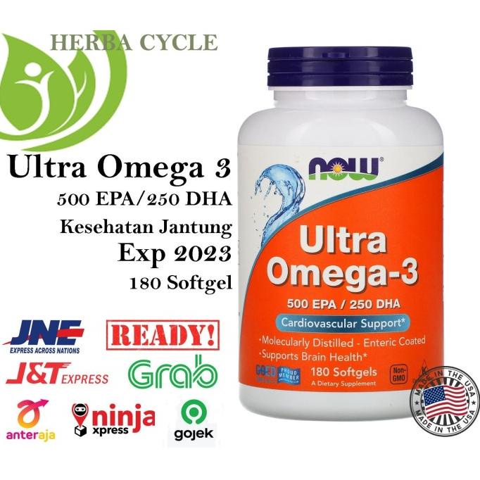 Now Foods, Ultra Omega-3 500 EPA/250 DHA 180 Softgels Now Food Omega 3 Lc
