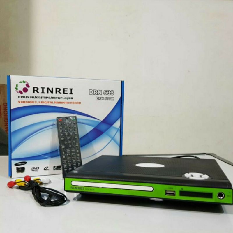 RINREI DVD Player DRN-533K Optik Samsung - DVD - VCD - CD - MP3 - MP4 Player ORIGINAL