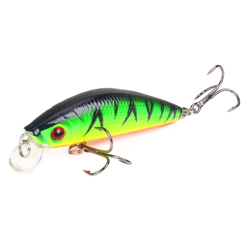 New 10Pcs 7cm/7.6g Minnow Umpan Pancing Swimbait Fishing Lure Ikan Bass Floating Bait Kail