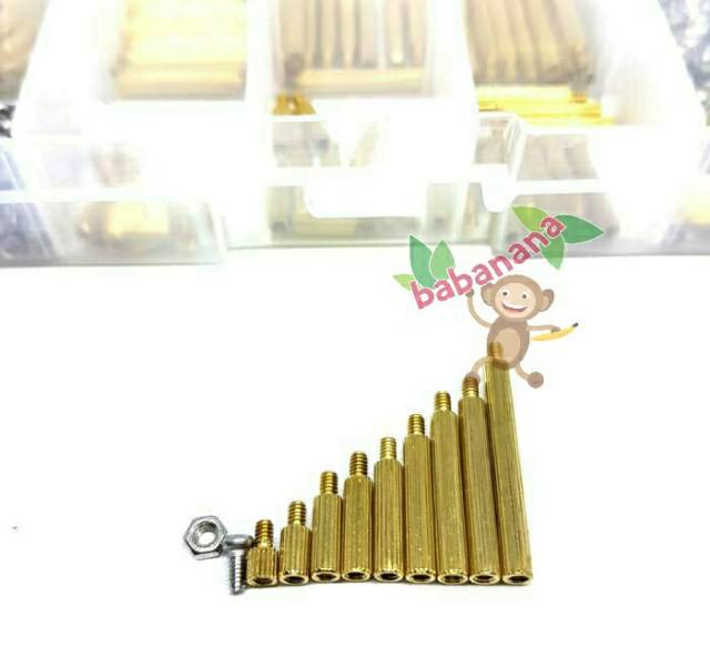 270pcs M2 Brass Standoff Spacer Nut Screw