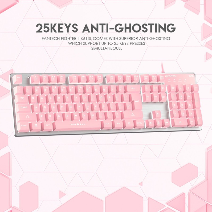 Fantech K613L Fighter II - Sakura Lite Edition - RGB Gaming Keyboard