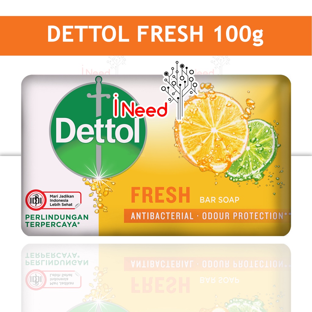 (INEED) (100gr) DETTOL Sabun Mandi Batang | Soap bar 100 gram