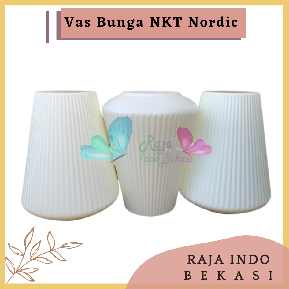 NKT VAS BUNGA NORDIC Vas Bunga Tanaman Aesthetic Imitasi Plastik Motif Cantik Murah Bagus Hiasan Meja Ruang Tamu Dekor Kantor Nordic Gold Style Besar Kaca - Vas Plastik Motif Texture Unik Lucu Wood Rhombus Diamond Wave Ceramics cocok untuk Pajangan