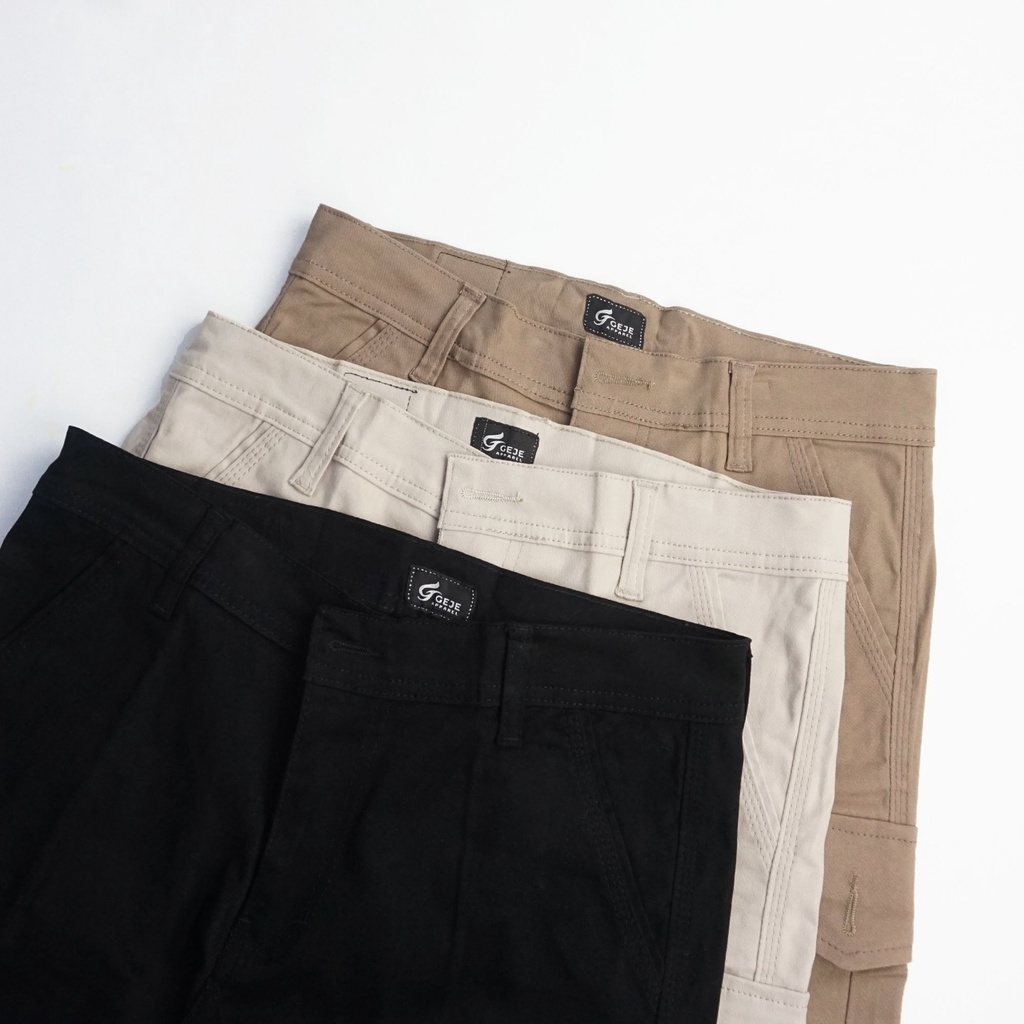 [SHP00006-8] Celana pendek cargo / short cargo pants original cotton twill (geje appare)