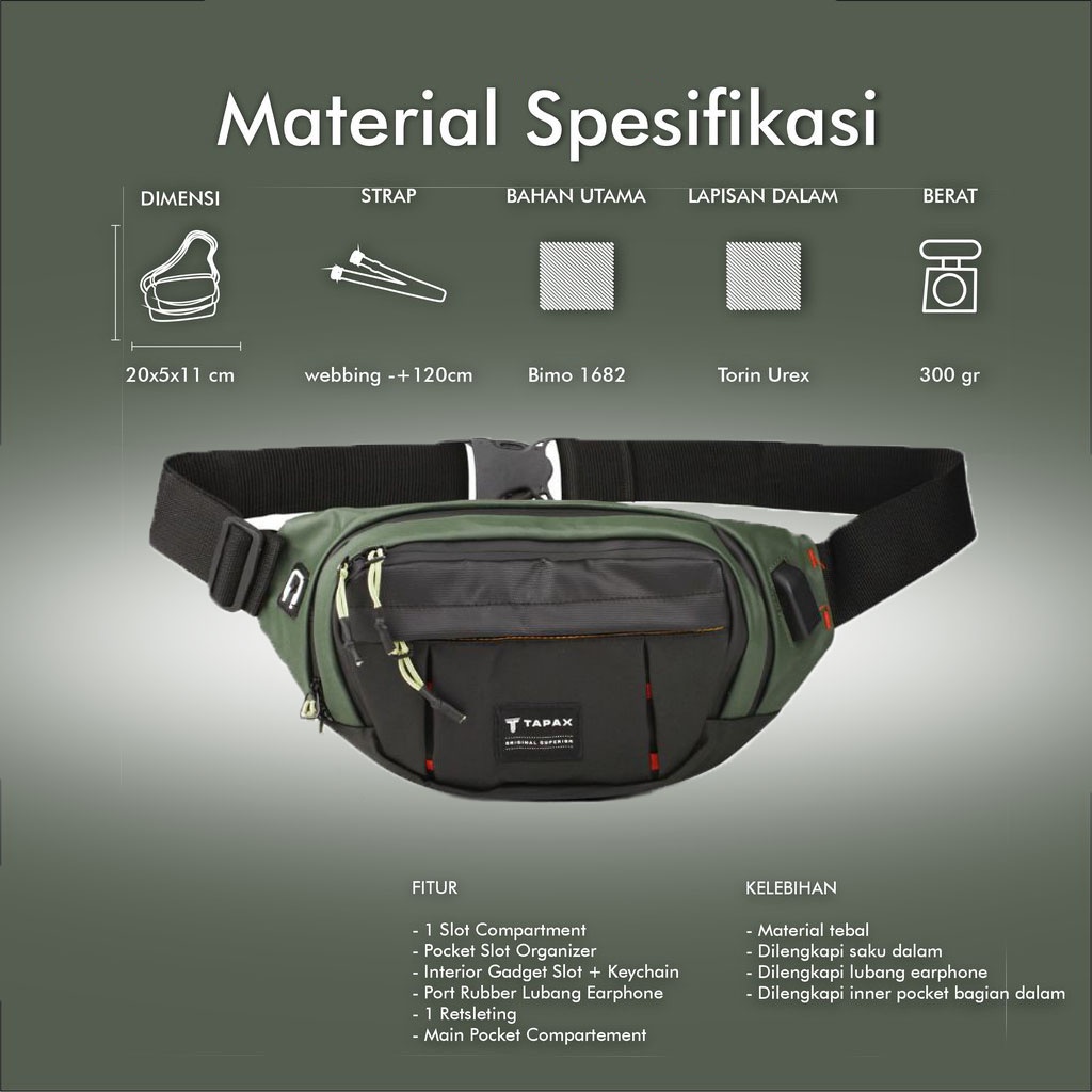 Waistbag SAGA geming on tapax usb