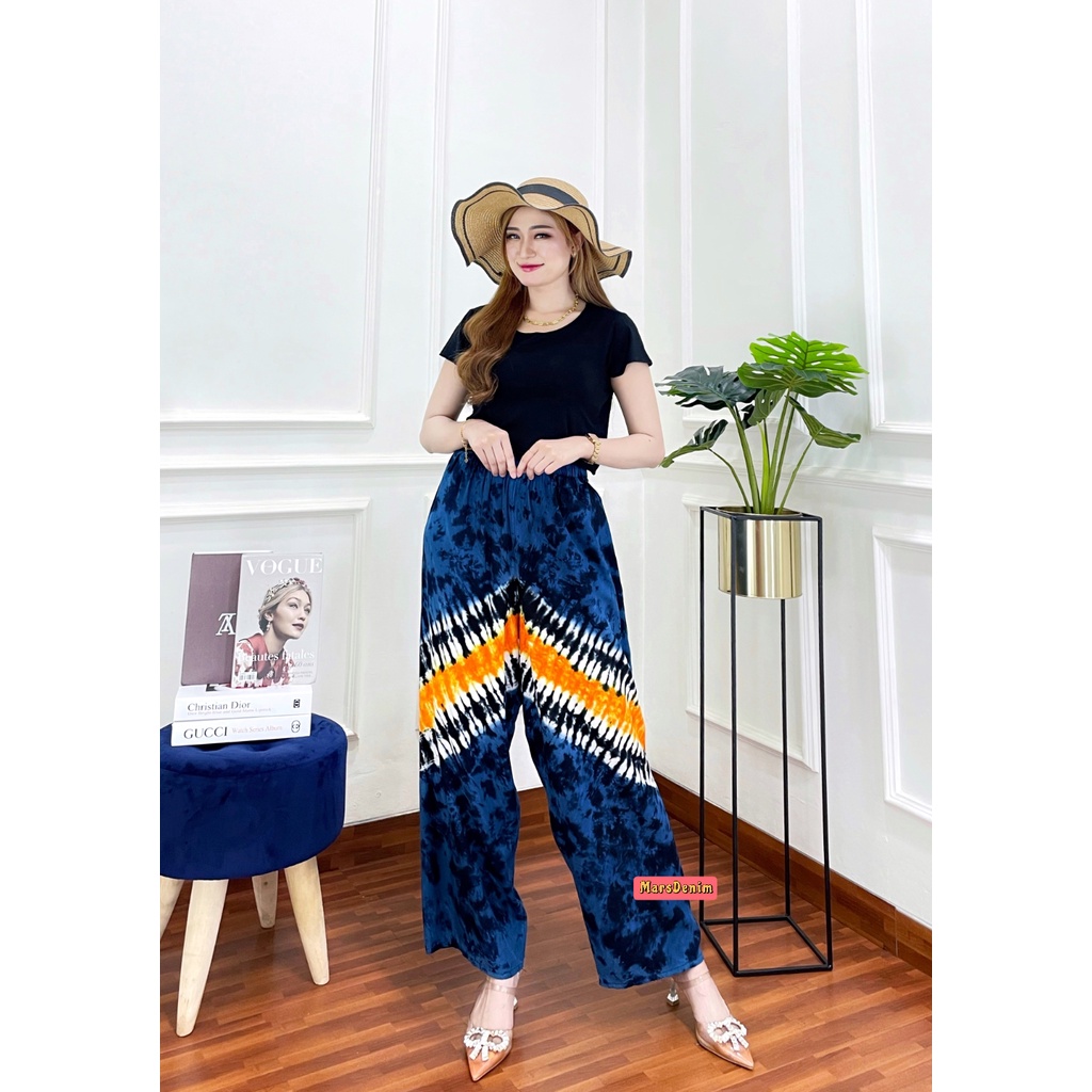 CELANA TIE DYE WANITA PANJANG BAHAN RAYON ADEM DAN NYAMAN