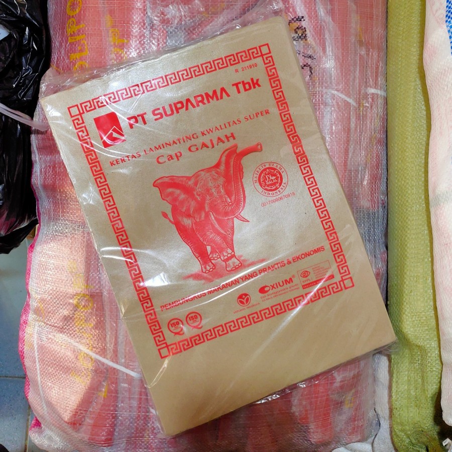 Kertas bungkus nasi (isi 250 lembar) kertas nasi coklat √ kertas bungkus besar kertas nasi padang