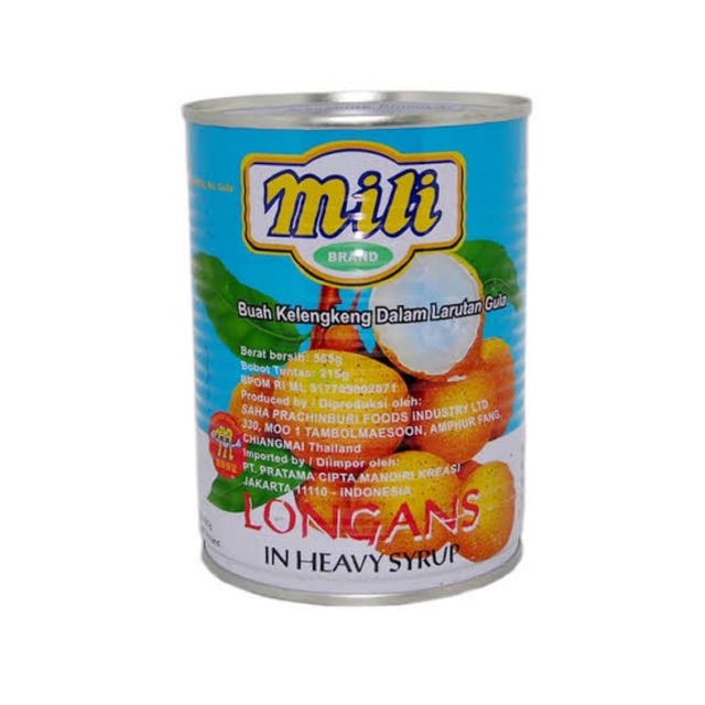 

Longan / Kelengkeng Buah Kaleng Mili 565 g