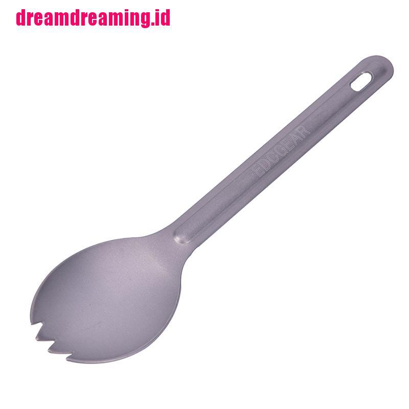 Sendok Garpu Spork Bahan Titanium Dengan Gagang Panjang Untuk Outdoor