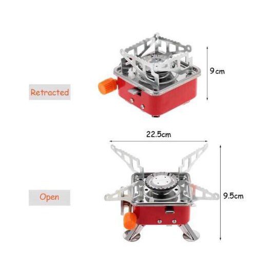 TERBARU!!! ( COD )Kompor Gas Portable Mini LIPAT K-202 Kovar (Windproof Camping Stove)Model Kotak Mini Portabel Stove Mini Alat Masak Gunung CAMPING KEMAH MURAH BERKUALITAS