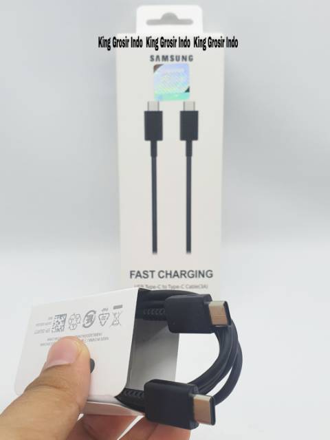 Kabel Data Samsung Galaxy Note 10 Note 10+ Original 100% Fast Charging USB Type-C to Type-C Cable 3A