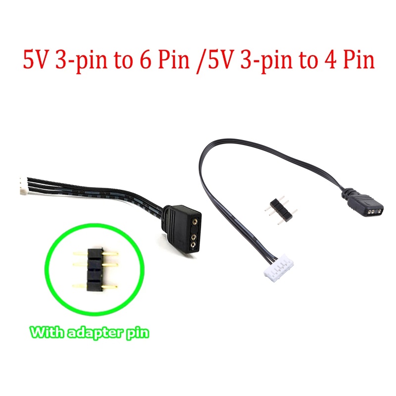 Btsg Kabel Konverter 3-pin Ke 6pin/4pin ARGB 3Pin Ke 4P 6P Untuk Coolmoon Controller