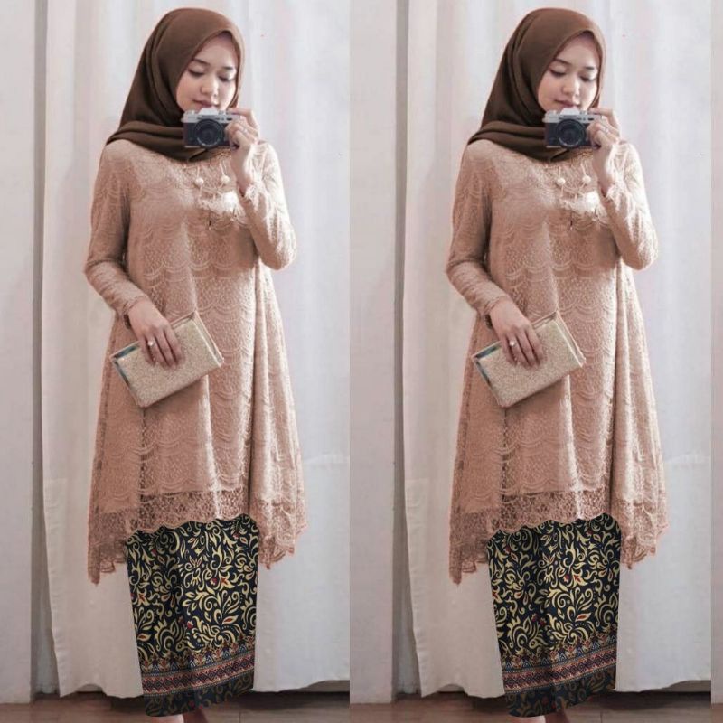 LONG TUNIK KEBAYA SAFITRI BRUKAT BATIK