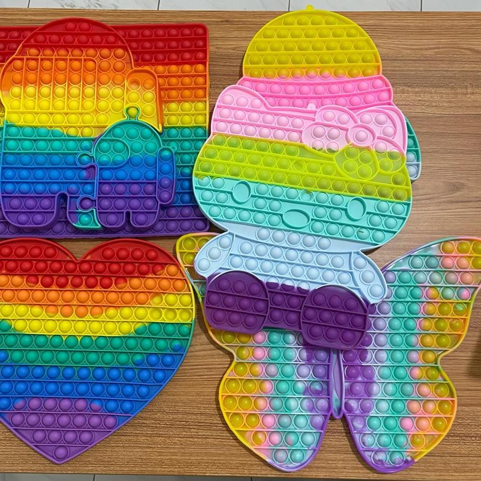 (TERPERCAYA) [semuajual ] Mainan Pop It Jumbo Murah / Fidget Push Pop It / Mainan Pop It Pereda Stre