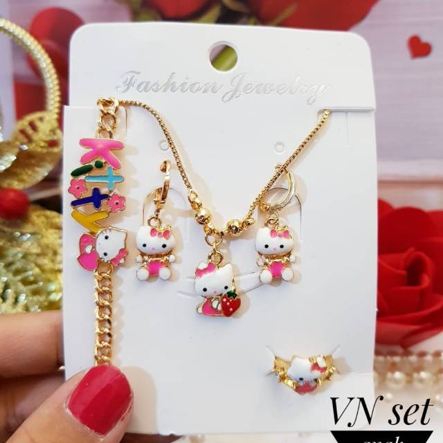 Xuping set perhiasan anak lapis emas 18k 1713j