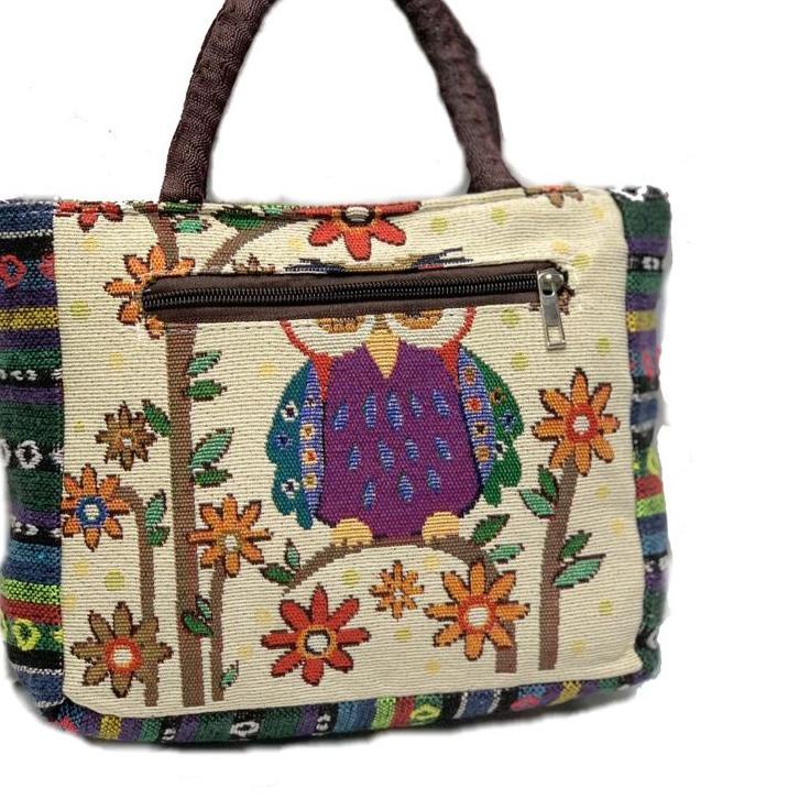 ☃ Tas bangkok thailand /tas wanita mini gajah owl / hand bag lunch bag import kanvas ❇