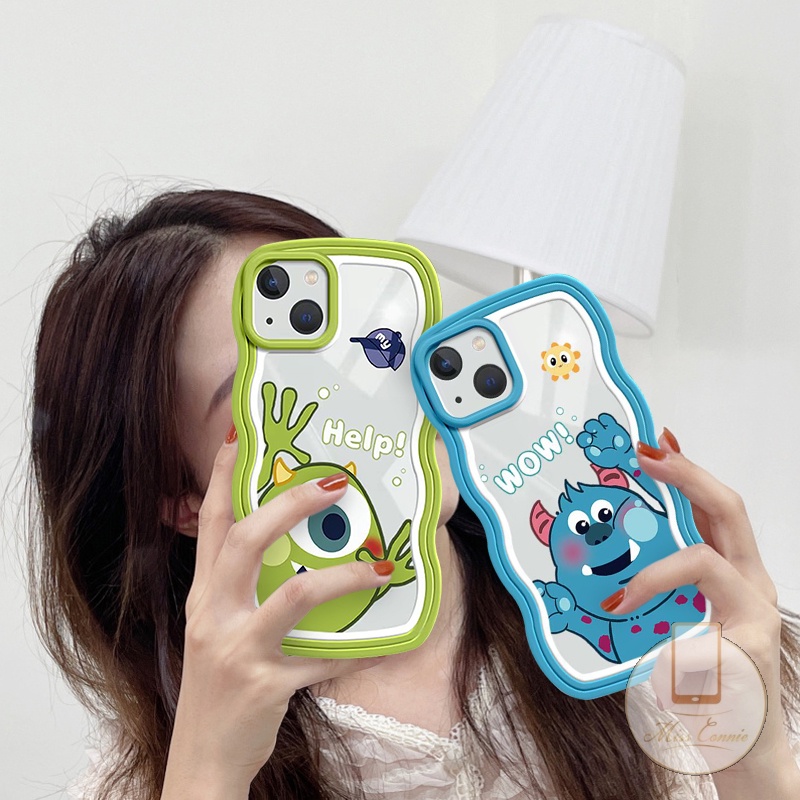 Case OPPO A78 Reno 8T A77 A17 A77s A12 A57 A95 A54 A16E A15 A7 A5s A55 A74 A1K A16 A76 A53 A16K A96 A15s A9 A5 A3s F9 A12E A52 Kartun Lucu Monster University Wavy Edge Soft Cover