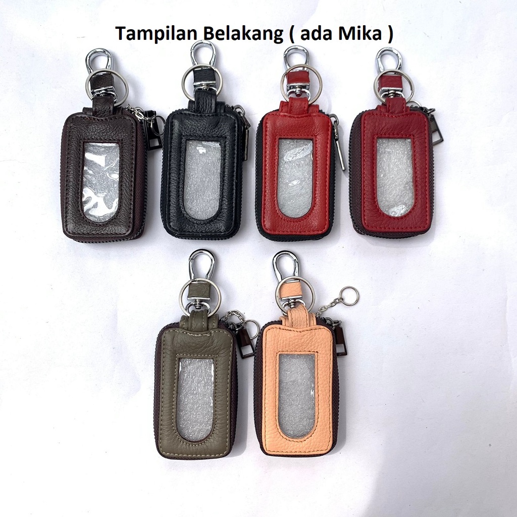 Dompet STNK dan Remote mobil model kotak, Kulit Sapi asli
