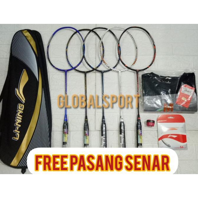 Raket Badminton LINING SUPER SERIES 2020 Max Tansion 30 Lbs 100% ORI - Navy Gold