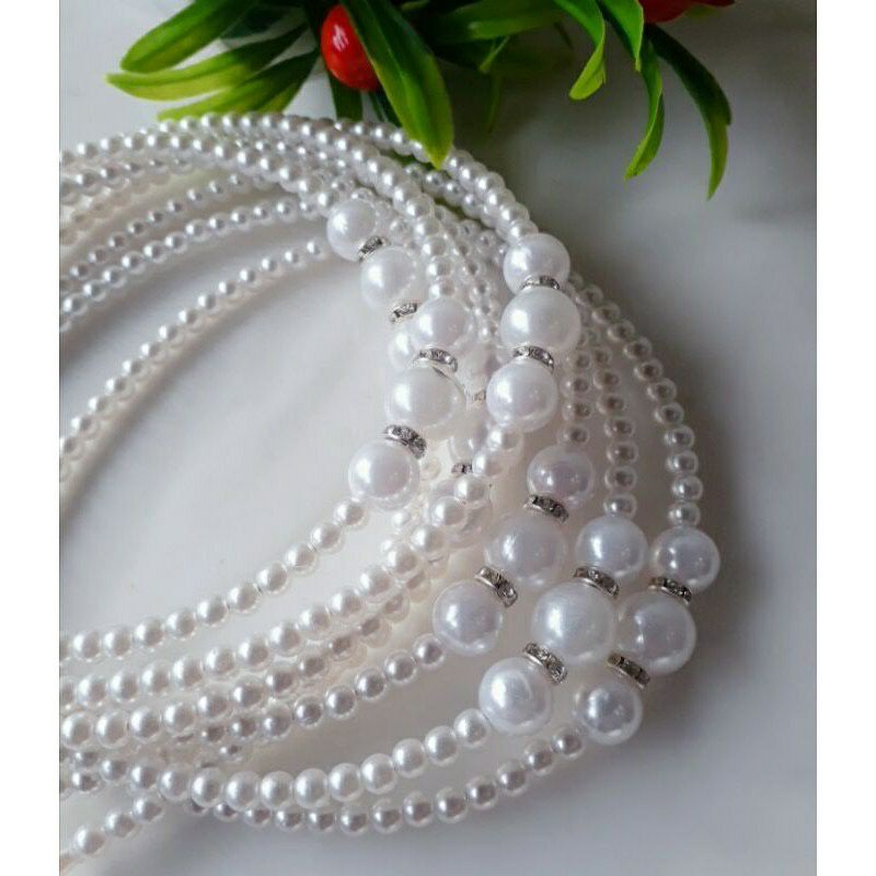 ~ PIYOSHI08 ~ Bando Mutiara Korea Pearl Headband Korean Hairband Aksesoris Rambut Bandana AF211