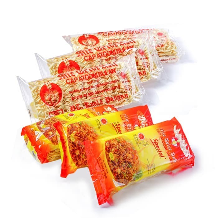 Paket C - Mie Telor Asli Cap Atoom Bulan / Atom Bulan (3 pcs) + SPESIAL (3 pcs)