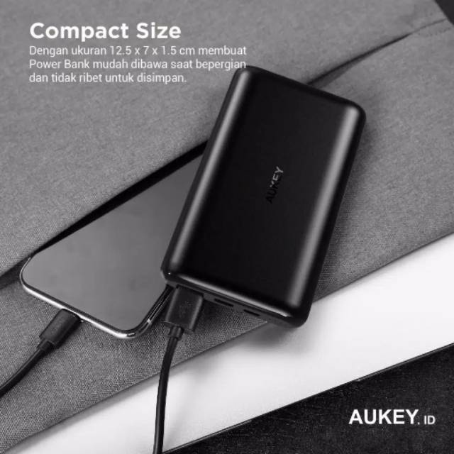 Aukey Powerbank 10000 mAh USB C AiQ Original