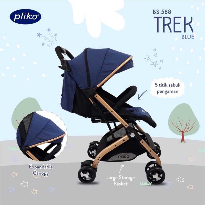 BABY STROLLER KERETA DORONG BAYI PLIKO TREK BS-588 / BS588 / BS 588