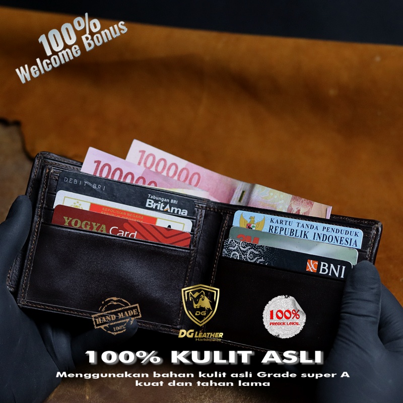 DOMPET PRIA KULIT ASLI MODEL 3 DIMENSI TERBARU - DOMPET PRIA STANDAR KULIT ASLI