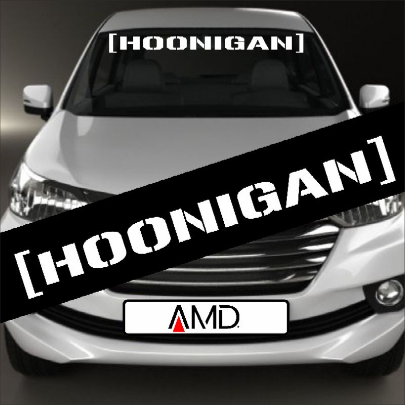 Stiker kaca depan sticker mobil stiker belakang mobil HOONIGAN