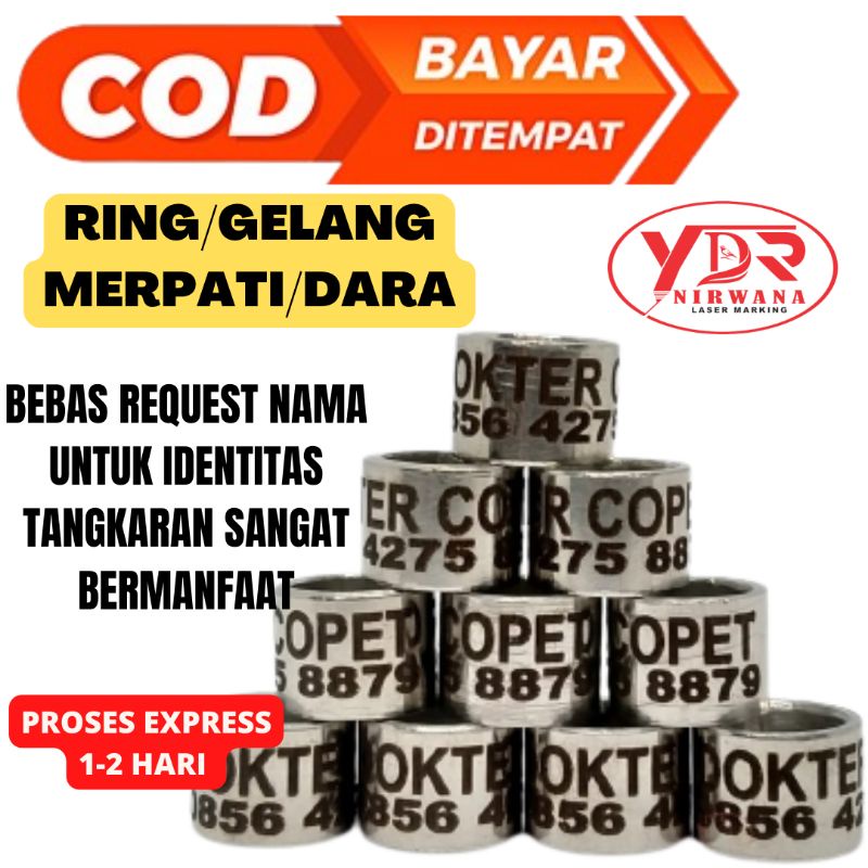 RING MERPATI BAJA LASER CUSTOM