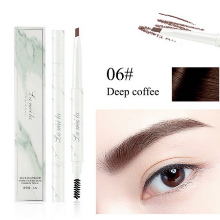 LAMEILA Pensil Alis 2 in 1 Eyebrow Kepala Ganda dengan 7 Warna LA001 801