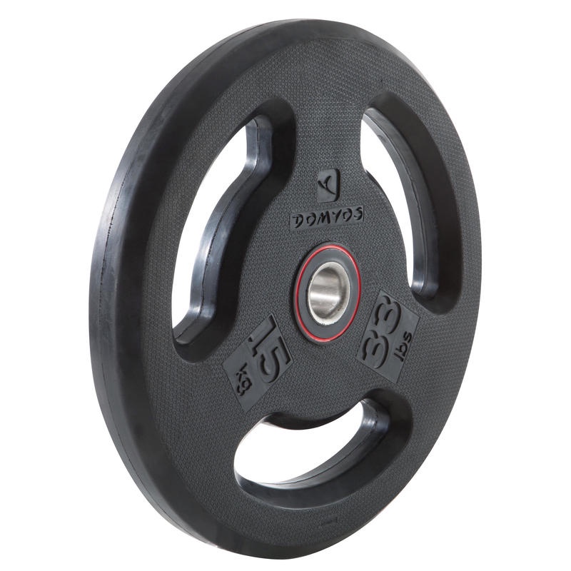 DOMYOS - 3GRIP WEIGHT PLATE BESI KIT 15 KG 28MM / PLATE / WEIGHT PLATE