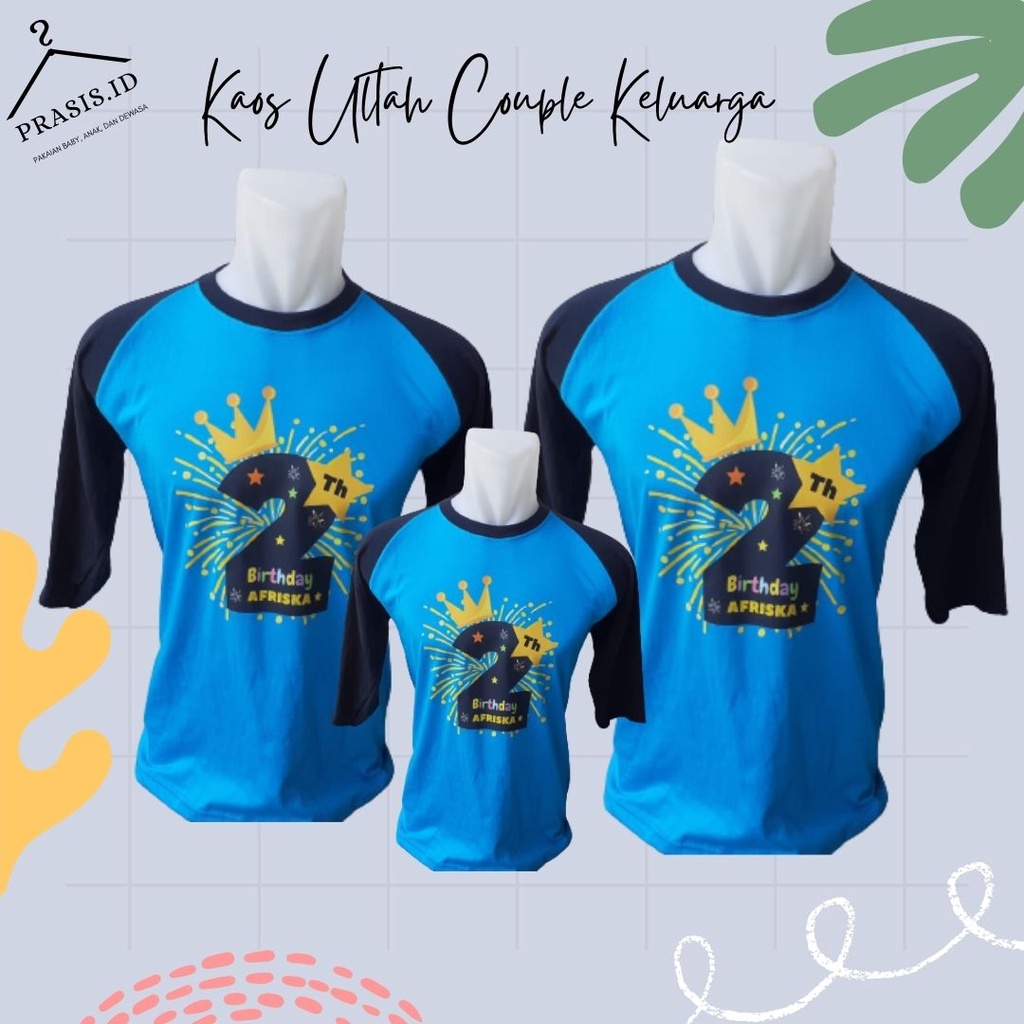 BAJU KAOS ULANG TAHUN KELUARGA / BAJU KAOS ULTAH KELUARGA / KAOS ULTAH ANAK COSTUM NAMA