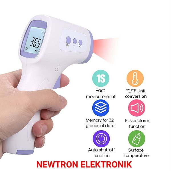 THERMOGUN TERMOMETER MALL TEMPAT IBADAH PABRIK 3 WARNA LED TERMOMETER MEDIS TERMOMETER SUHU TUBUH