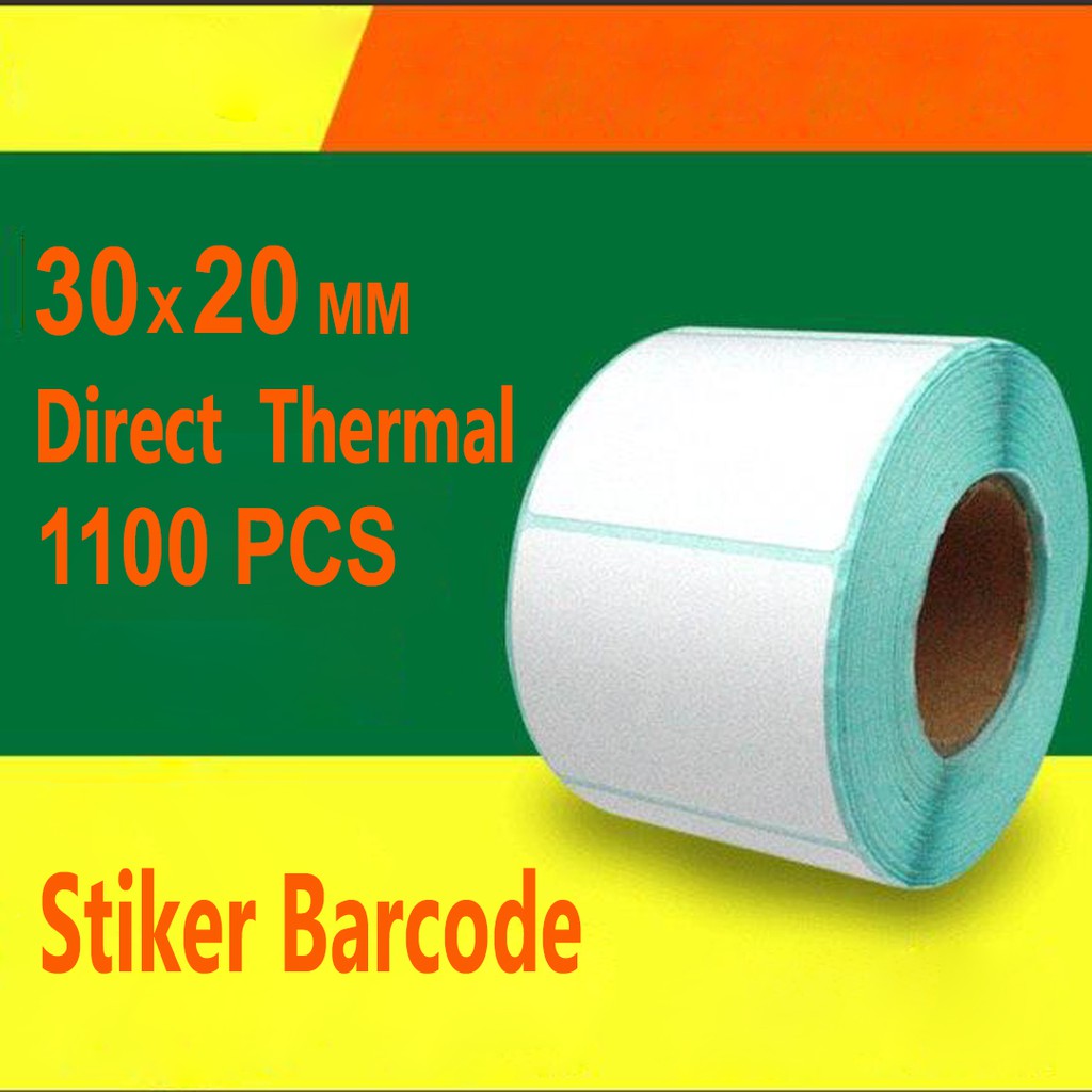 stiker barcode 30x20mm isi 1100pcs Direct Thermal kertas barcode | label barcode